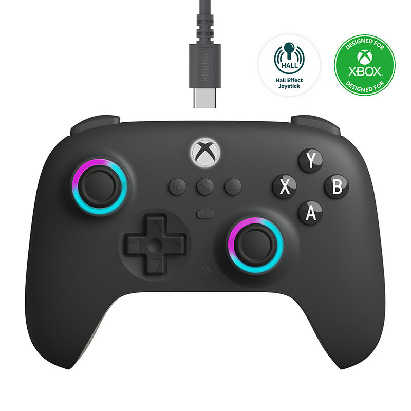 Miniatura: 8BitDo Ultimate C Wired Gaming Controller for Xbox, RGB Lighting Fire Ring and H