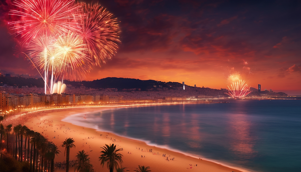 Fiesta de Año Nuevo en Barcelona