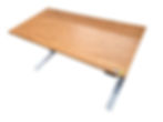 Thumbnail: New power sit-stand desk, wood top, 60" x 30"