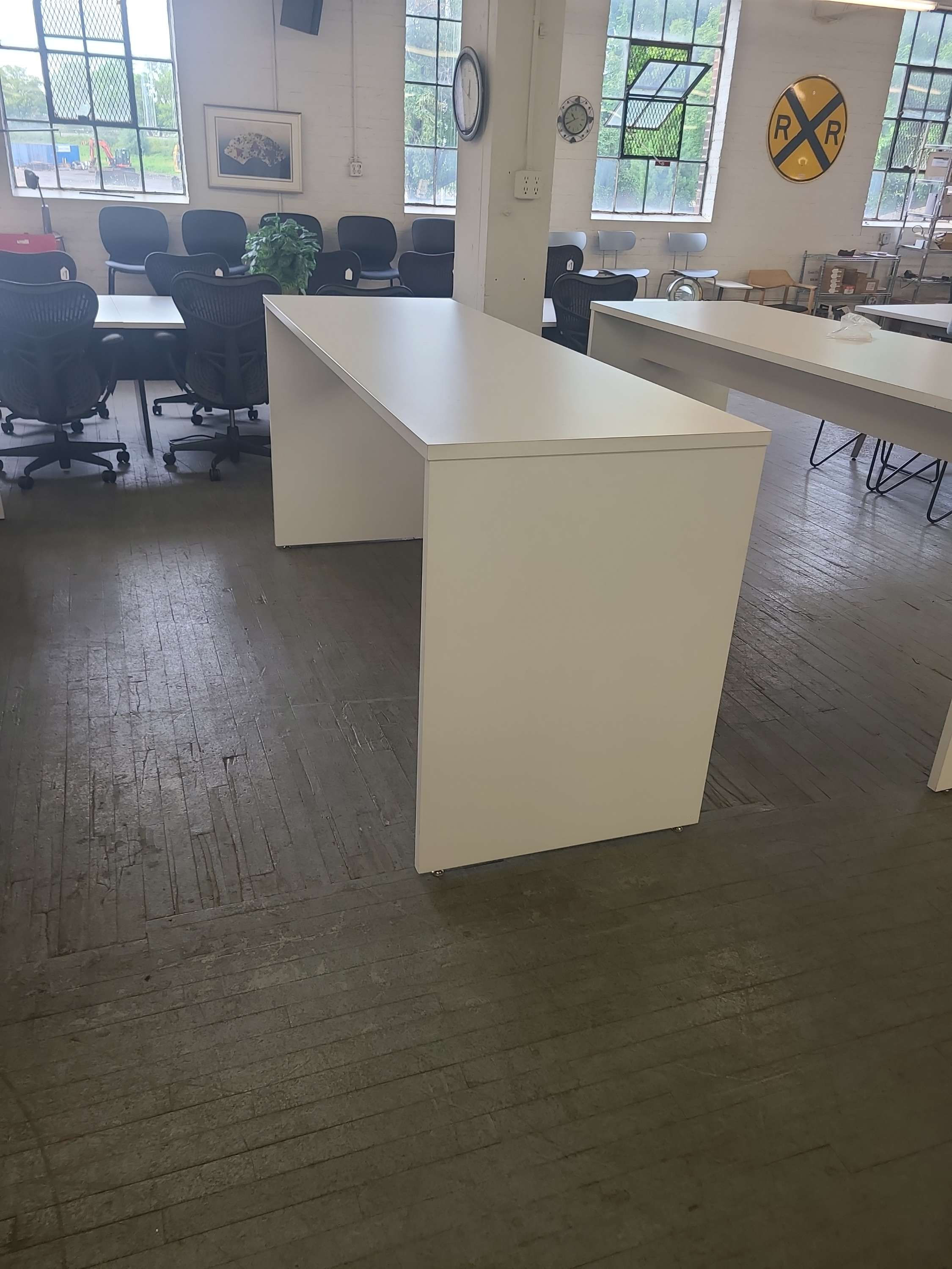 7.5' White High Top Table