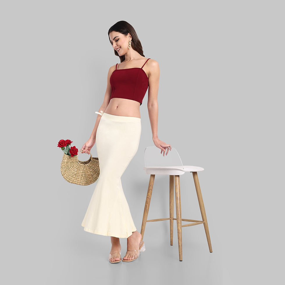 Thumbnail: Off White Saree Shapewear