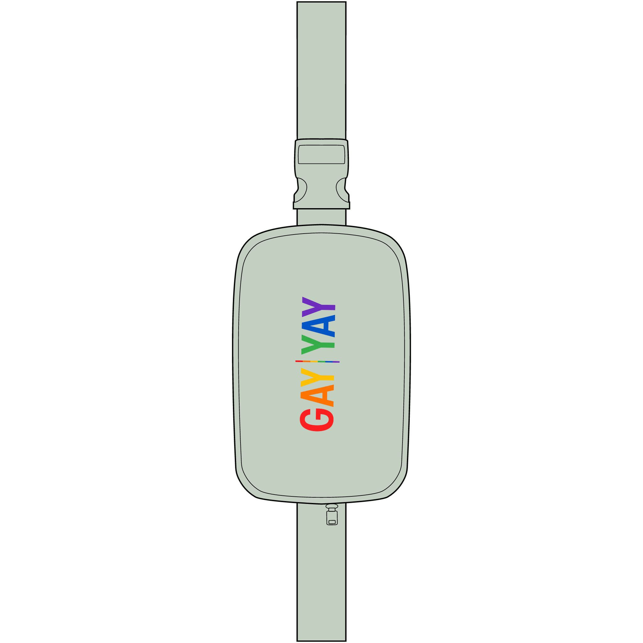 Sling Bag — Embroidered “GAY YAY” Rainbow Explorer Sling
