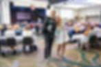 Shane and Rachel Krider about to go onstage at a Prosperity Of Life event.