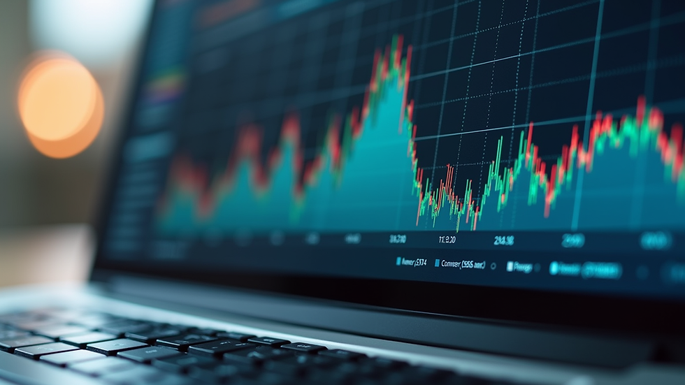 Close-up view of a laptop screen showing startup evaluation metrics