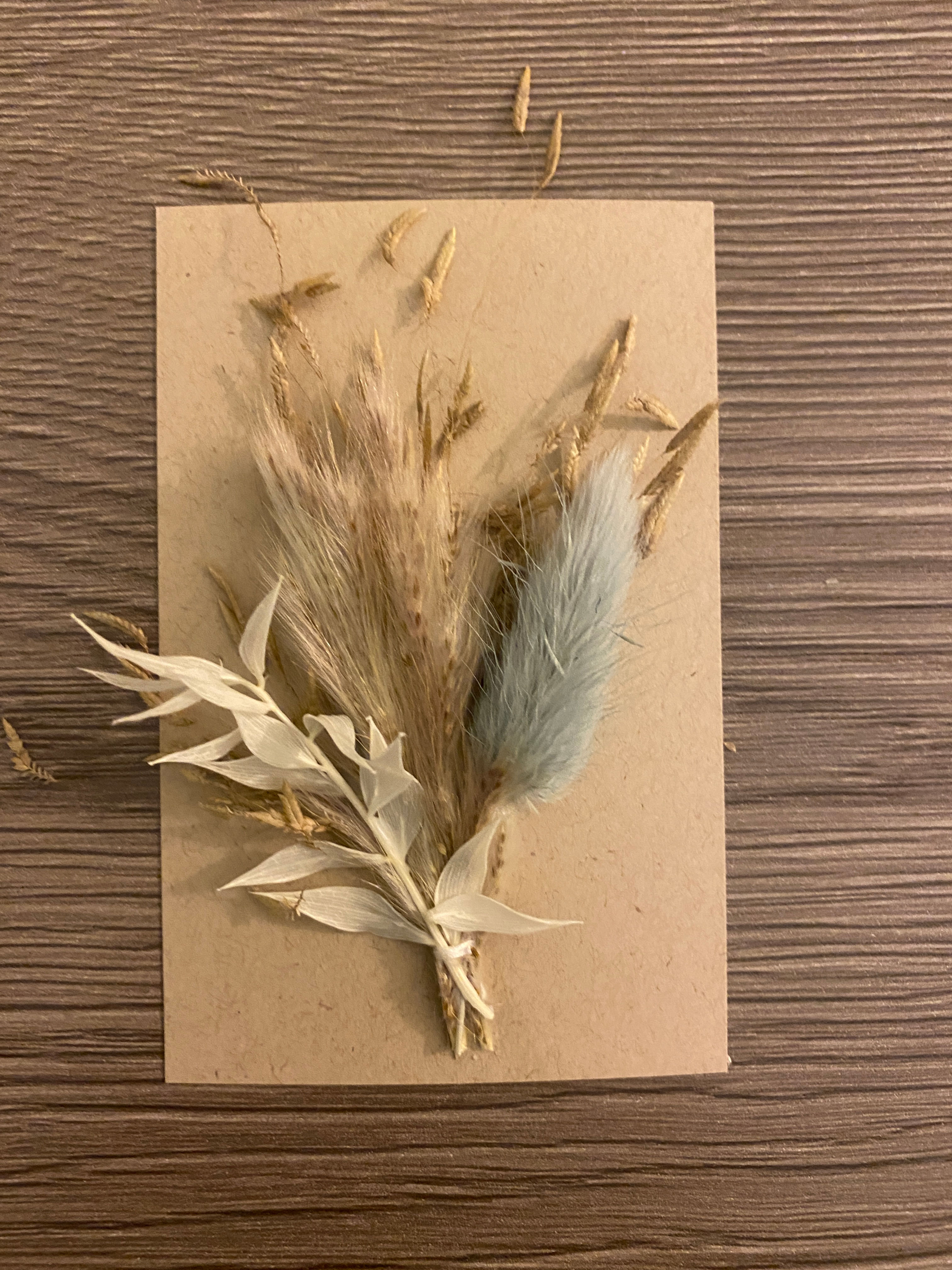 Blumenstrauss Karte braun/light blue mini