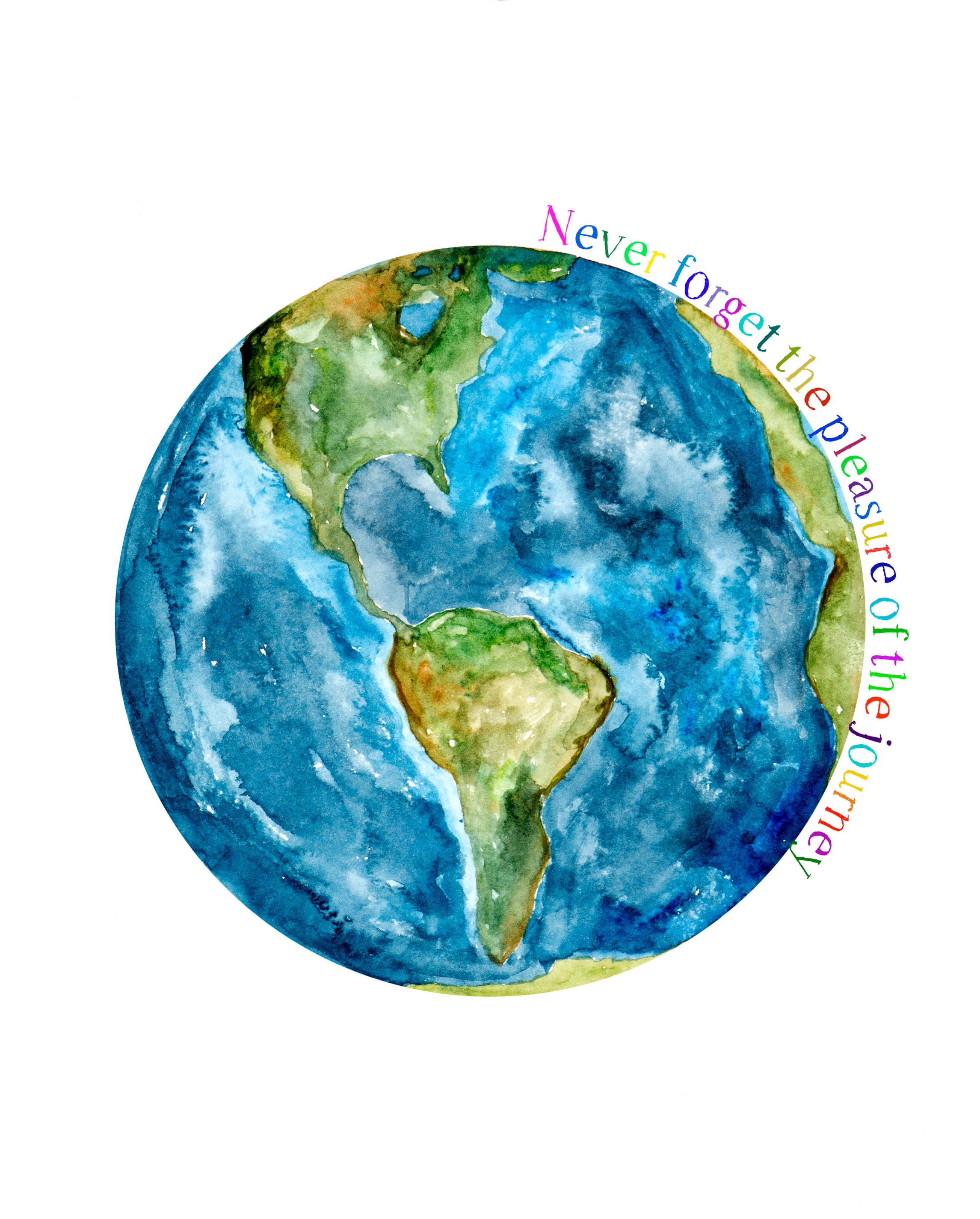 Earth Journey- Watercolor Print