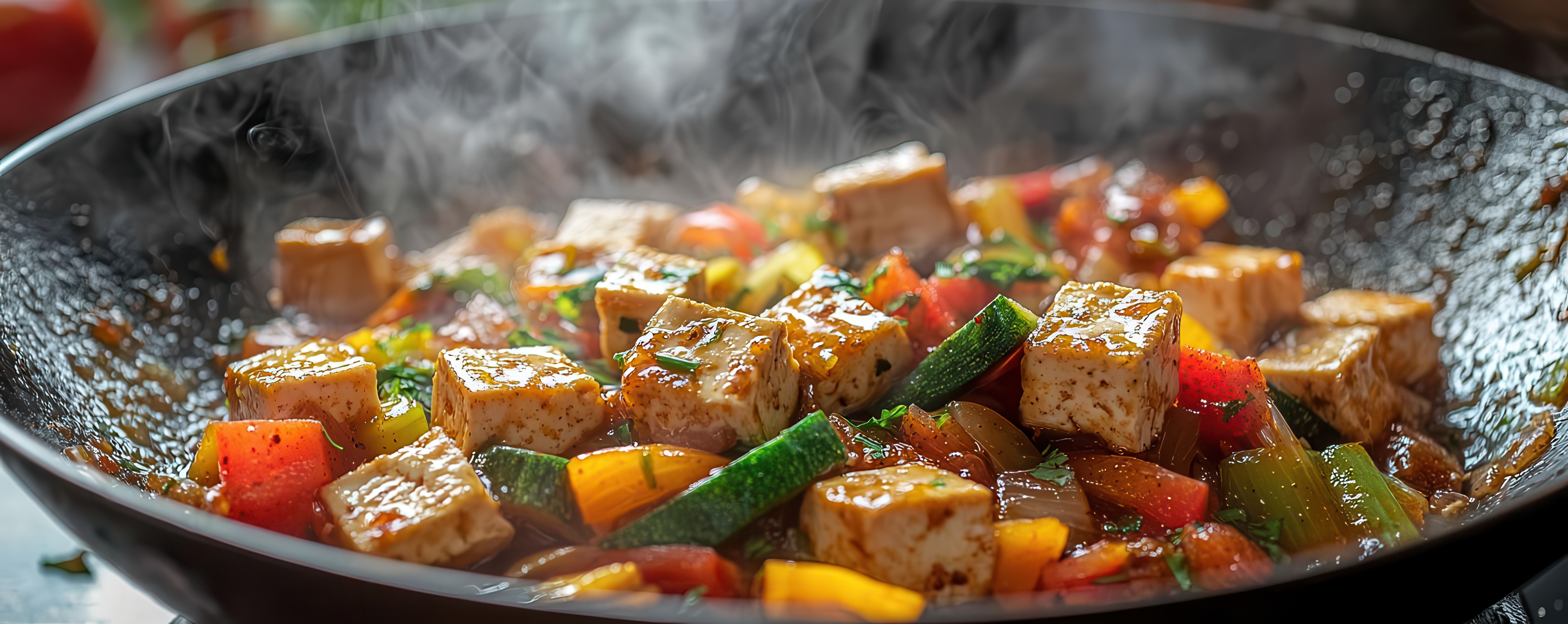 Tofu-Gemüse-Wok