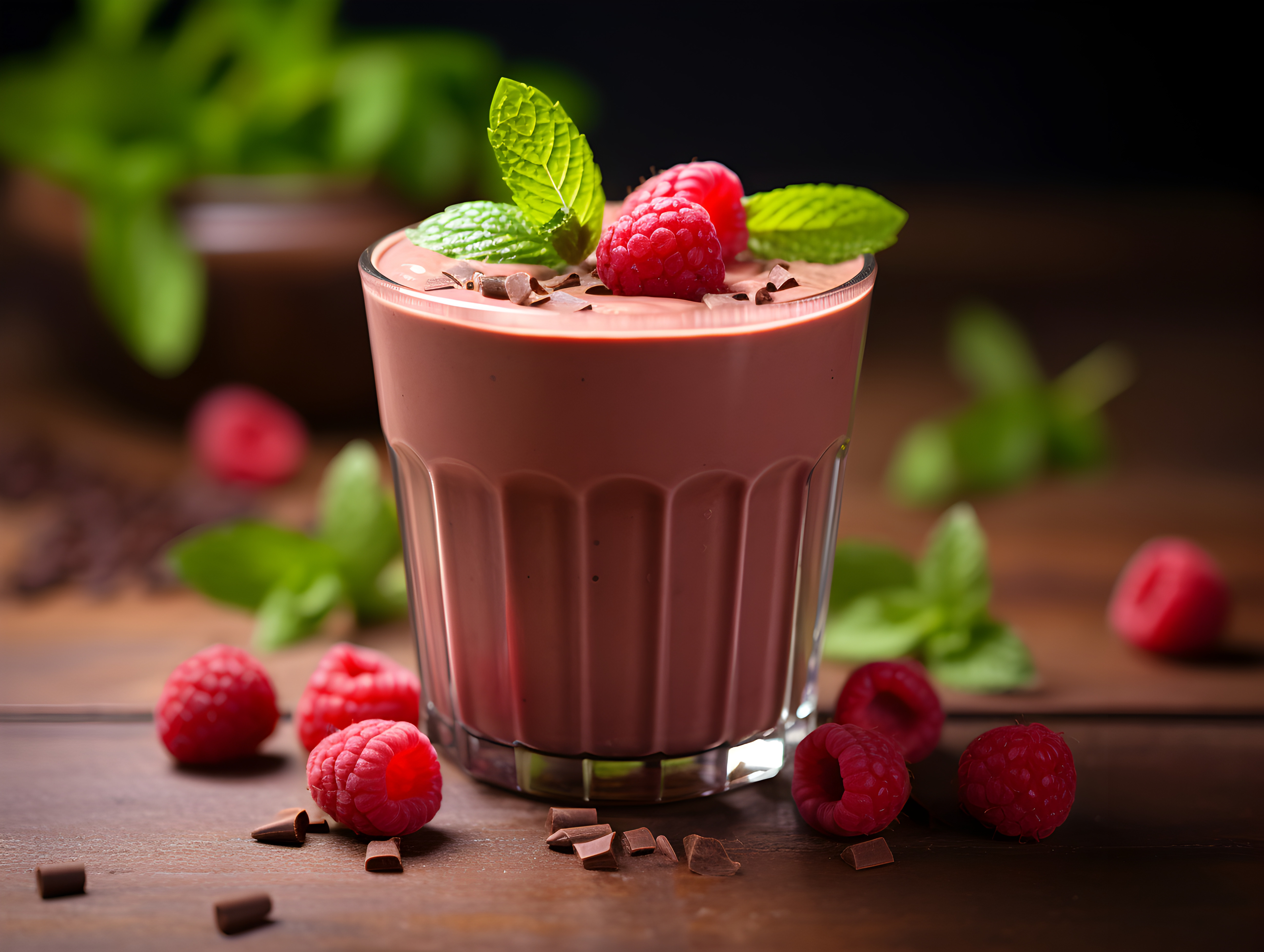 Schokolade-Himbeere-Shake