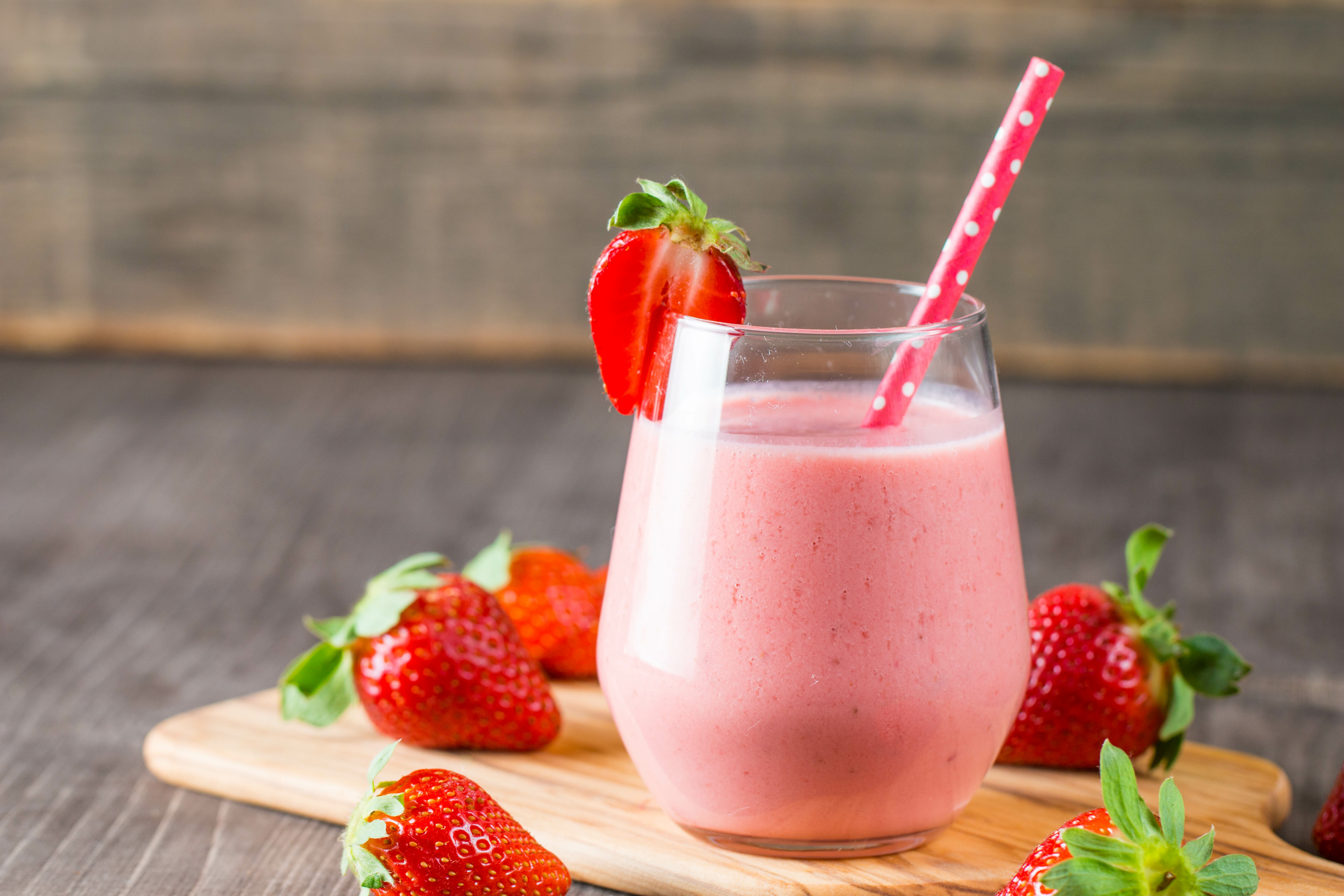 Vanille-Erdbeer-Shake