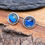Thumbnail: Red and Blue Gower Surfite Stud Earring Necklace in Recycled  Silver