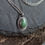 Thumbnail: Handmade oxidised sterling silver pendant necklaces featuring a green Sonoran Mountain Turquoise stone with sunburst design
