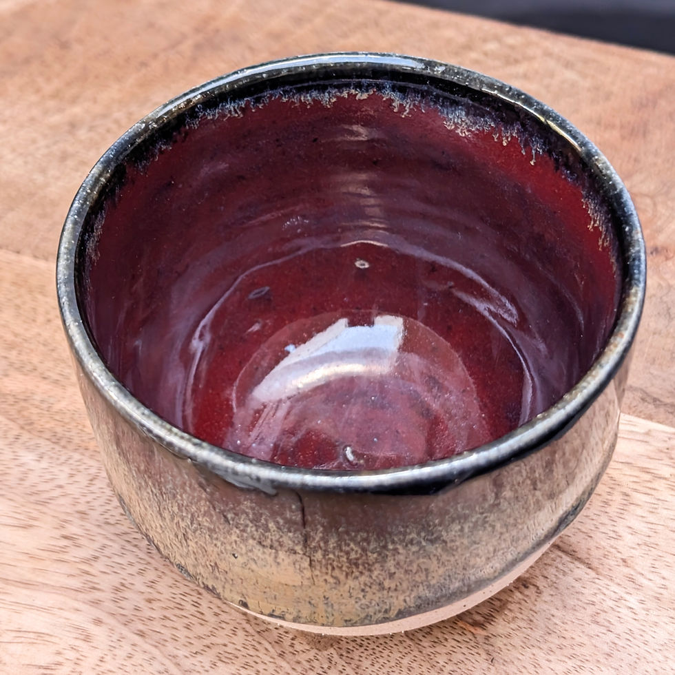 Thumbnail: Deep Red drippy Stoneware Ceramic Fuck it Pot
