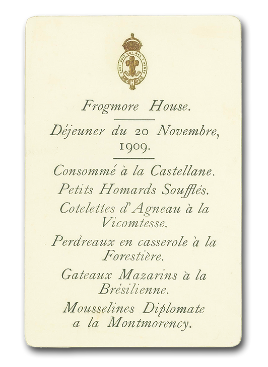 Royal Menu - Prince of Wales - George V