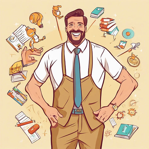 entrepreneur joyful for success