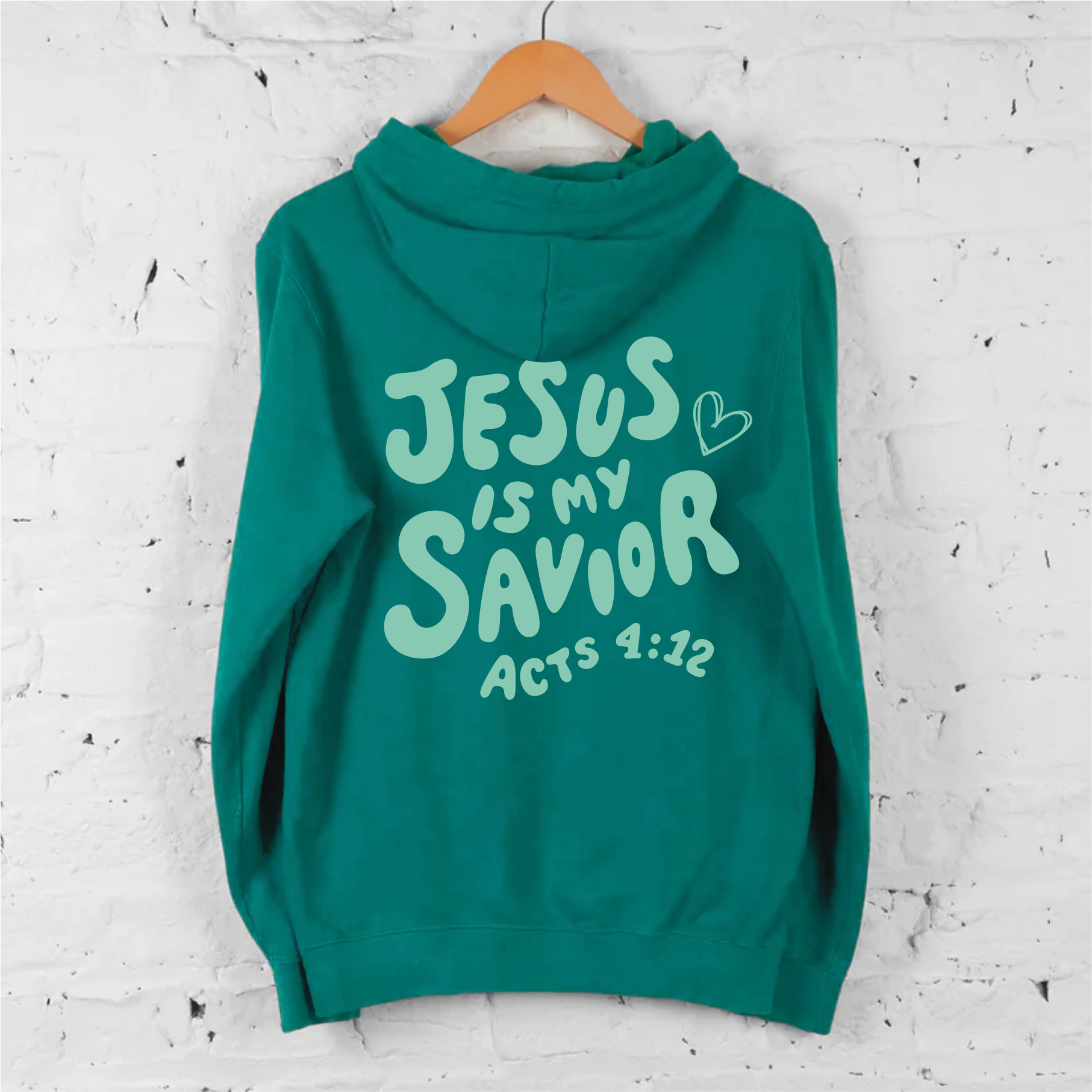 Kapuzenpullover „Jesus is my Savior“.
