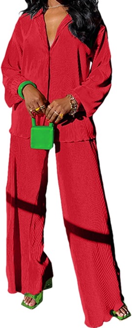satin party loungewear pants and blouse