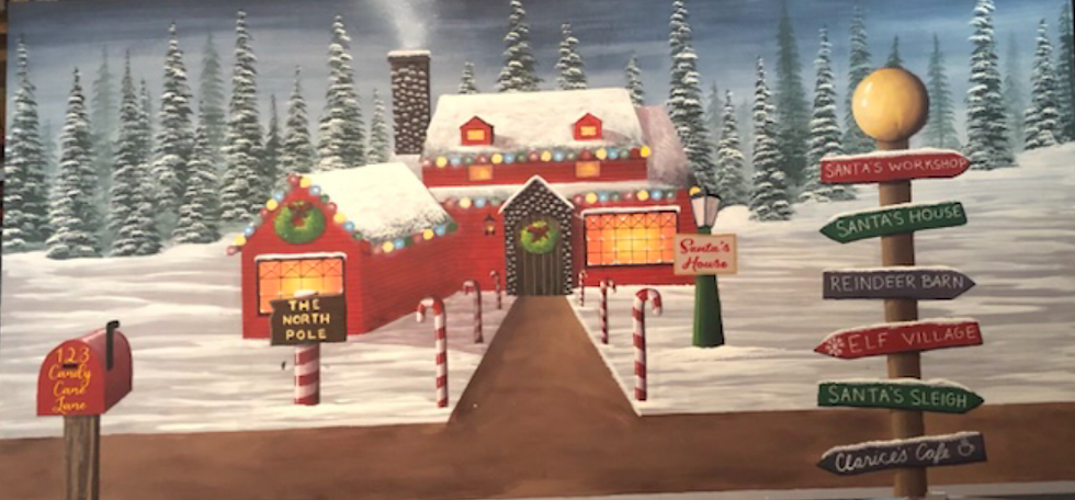North Pole Mural - Santa's House