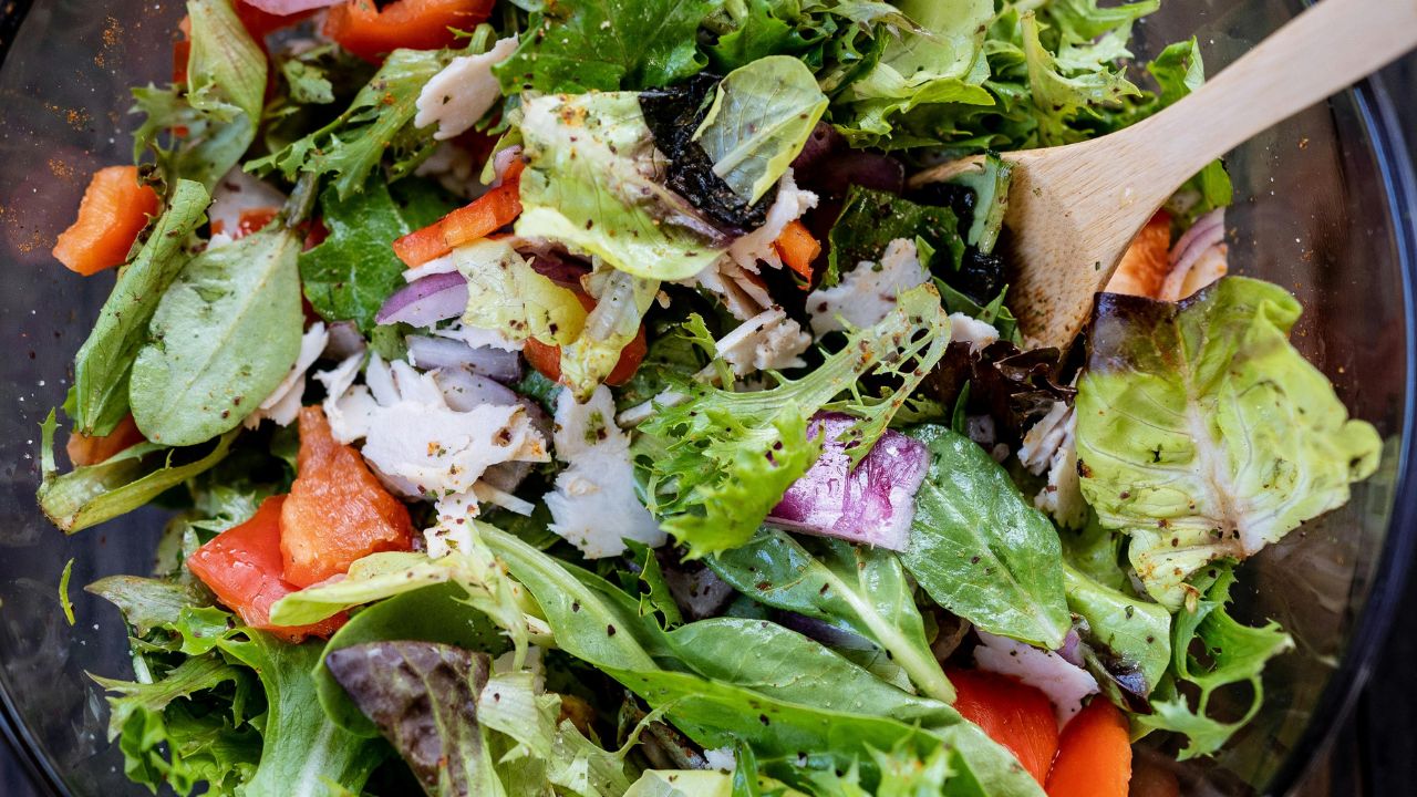 Colourful vegetarian and vegan spread with roasted vegetables and grains