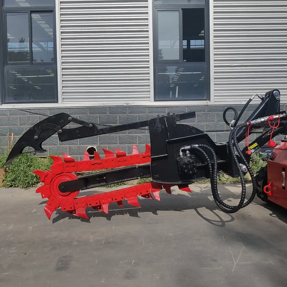 Thumbnail: NEW Mini Skid Steer Loader Attachments Trencher for TYPHON STOMP Skidsteers