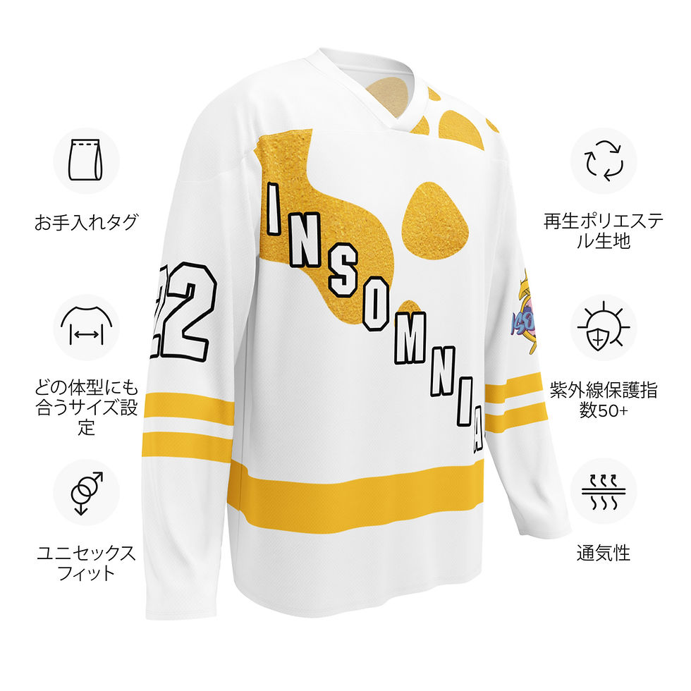 Thumbnail: WHITE GOLD INSNC HOCKEY JERSEY