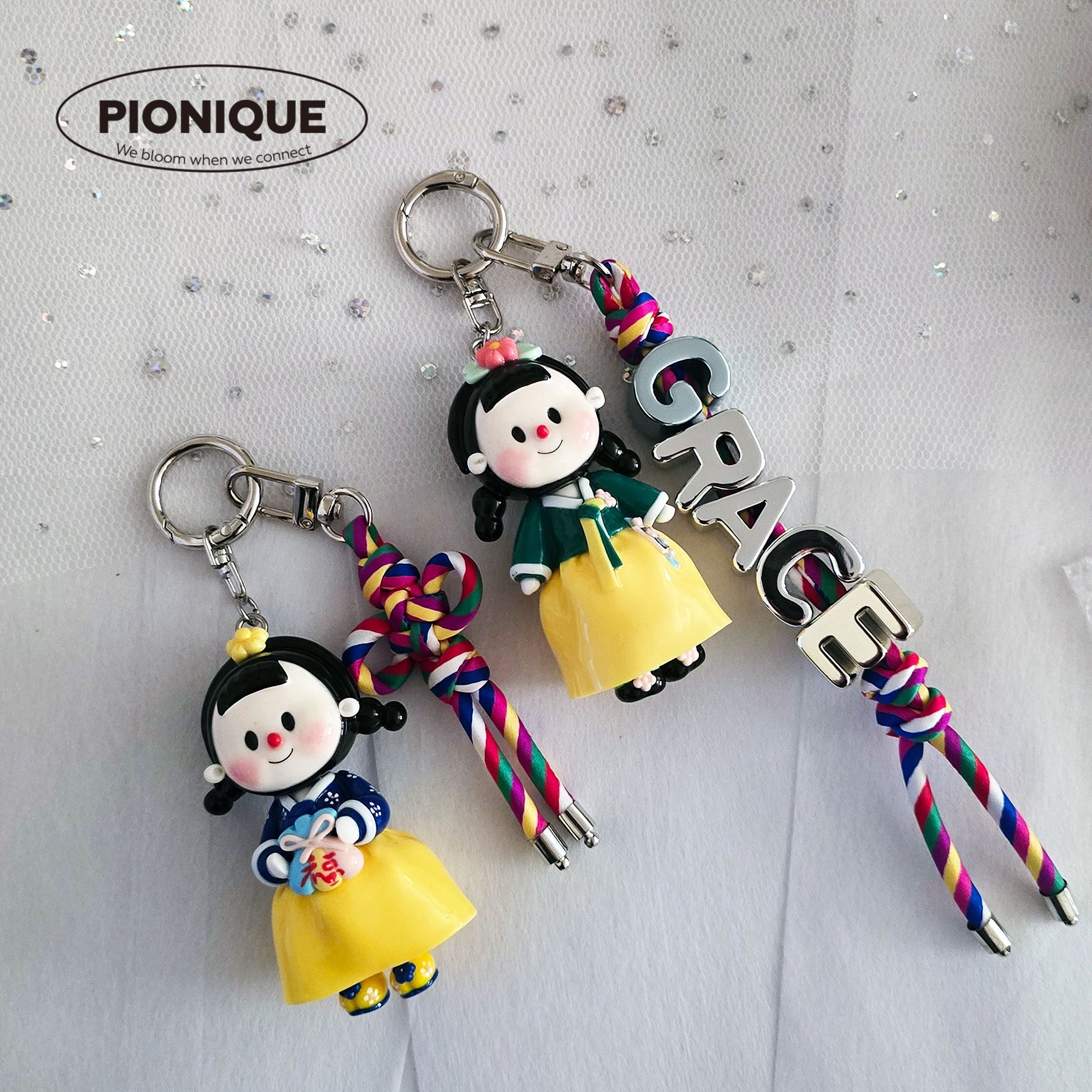 Hanbok Friends Korean Traditional Character Keyring