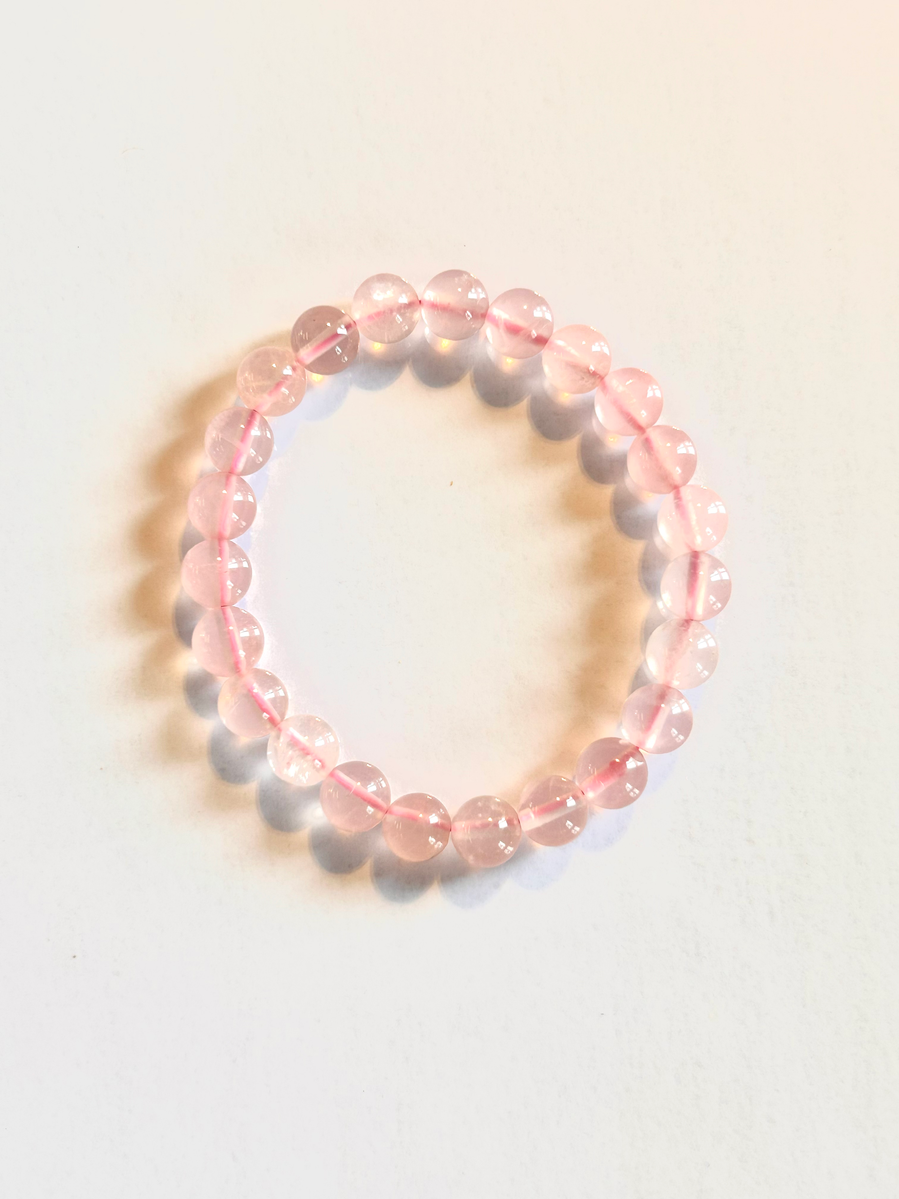 Armband Rosenquarz naturfarben