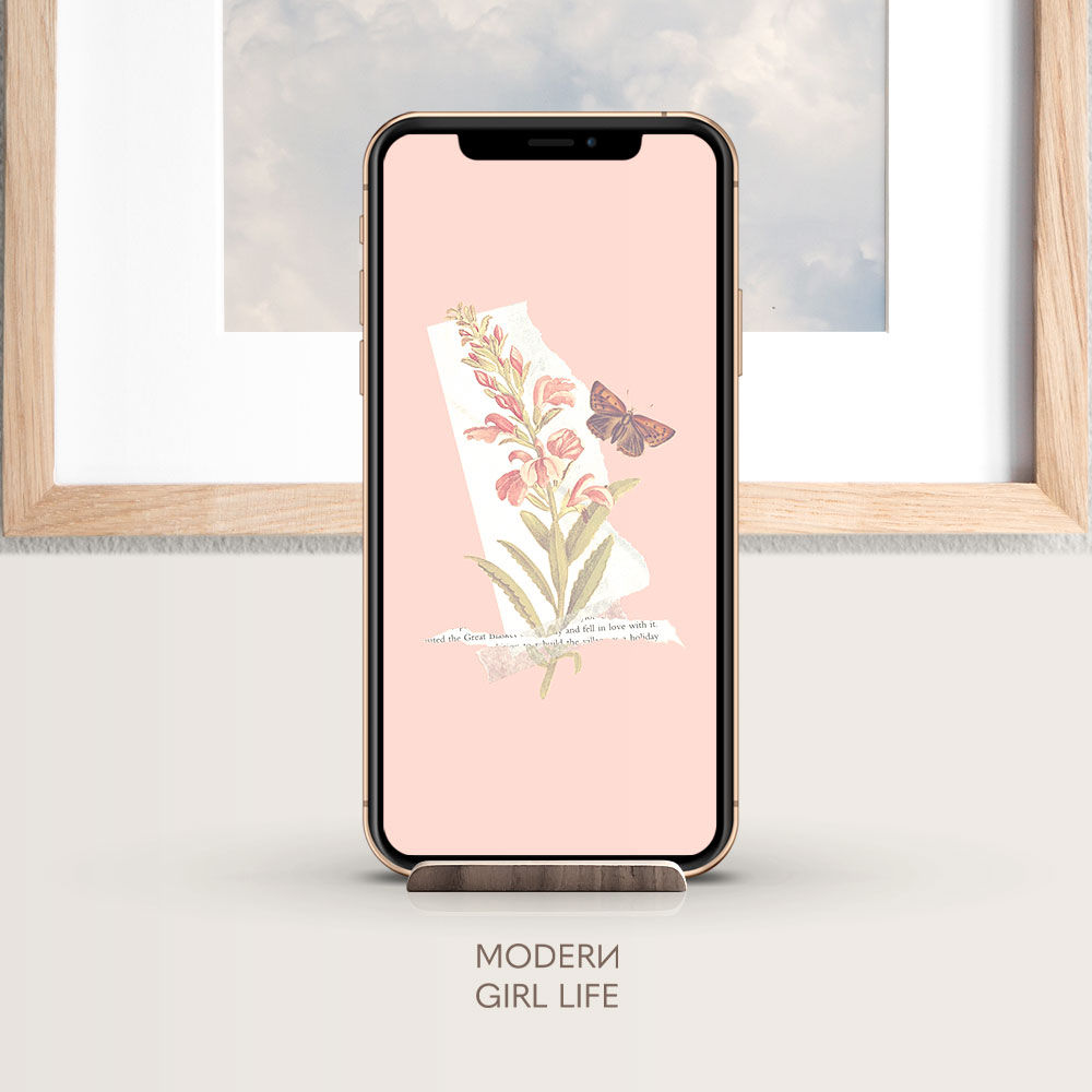 Vintage Flower Soft Phone Wallpaper