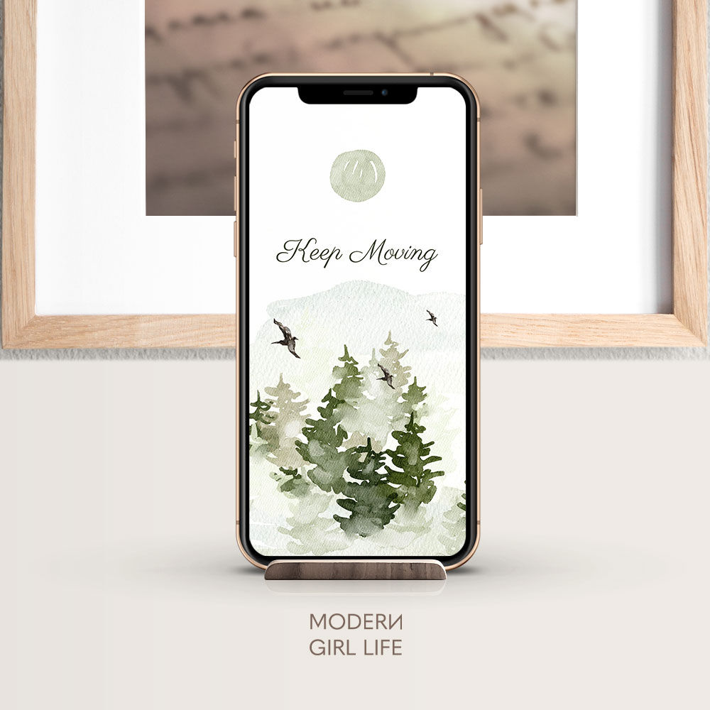 Keep Moving Forest Phone Wallpaper