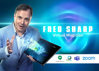 Promotional image of Fred Sharp, Magician and Mentalist.