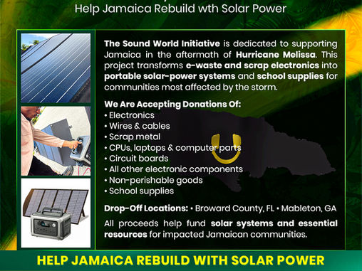 Sound World Initiative NSJ Hurricane Melissa Relief