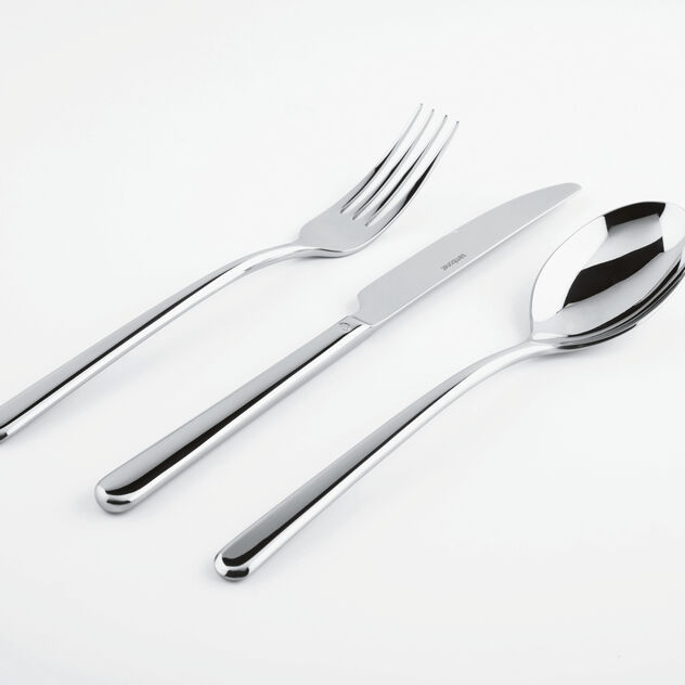 Miniatura: Mise en place moderna ed elegante con il servizio posate Sambonet Linear