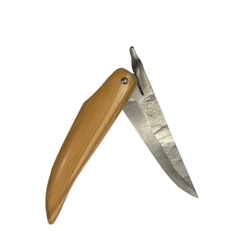 Miniatura: Coltello Barachin artigianale piemontese ulivo