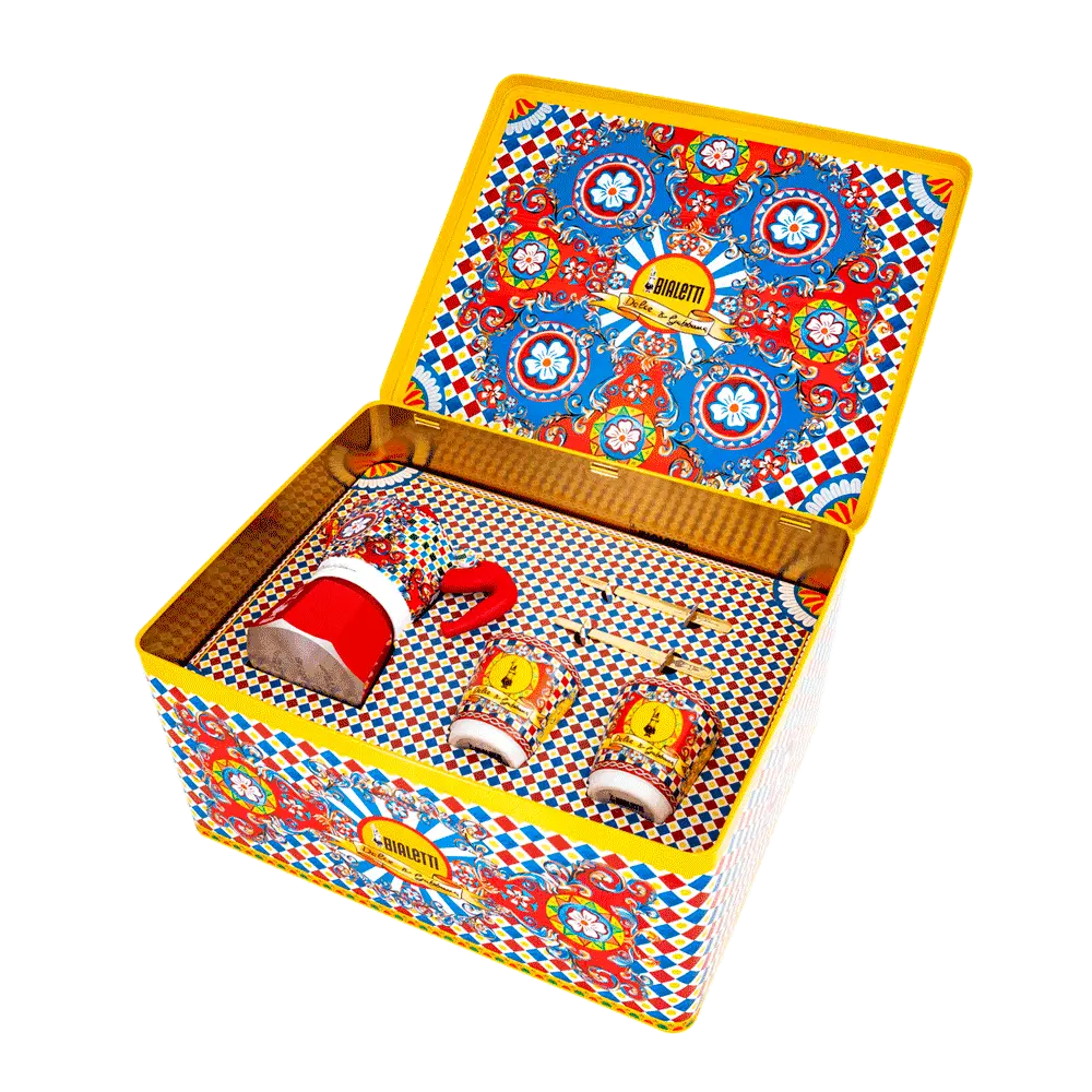 et Moka Bialetti Dolce&Gabbana Carretto Siciliano 2 tazze e accessori.