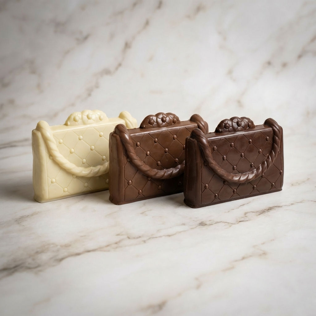 ארנק יוקרתי משוקולד חלב/לבן/מריר בלגי