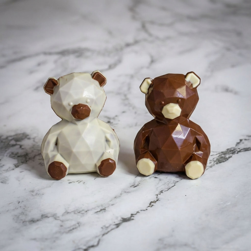 דובי משוקולד חלב ולבן בלגי איכותי