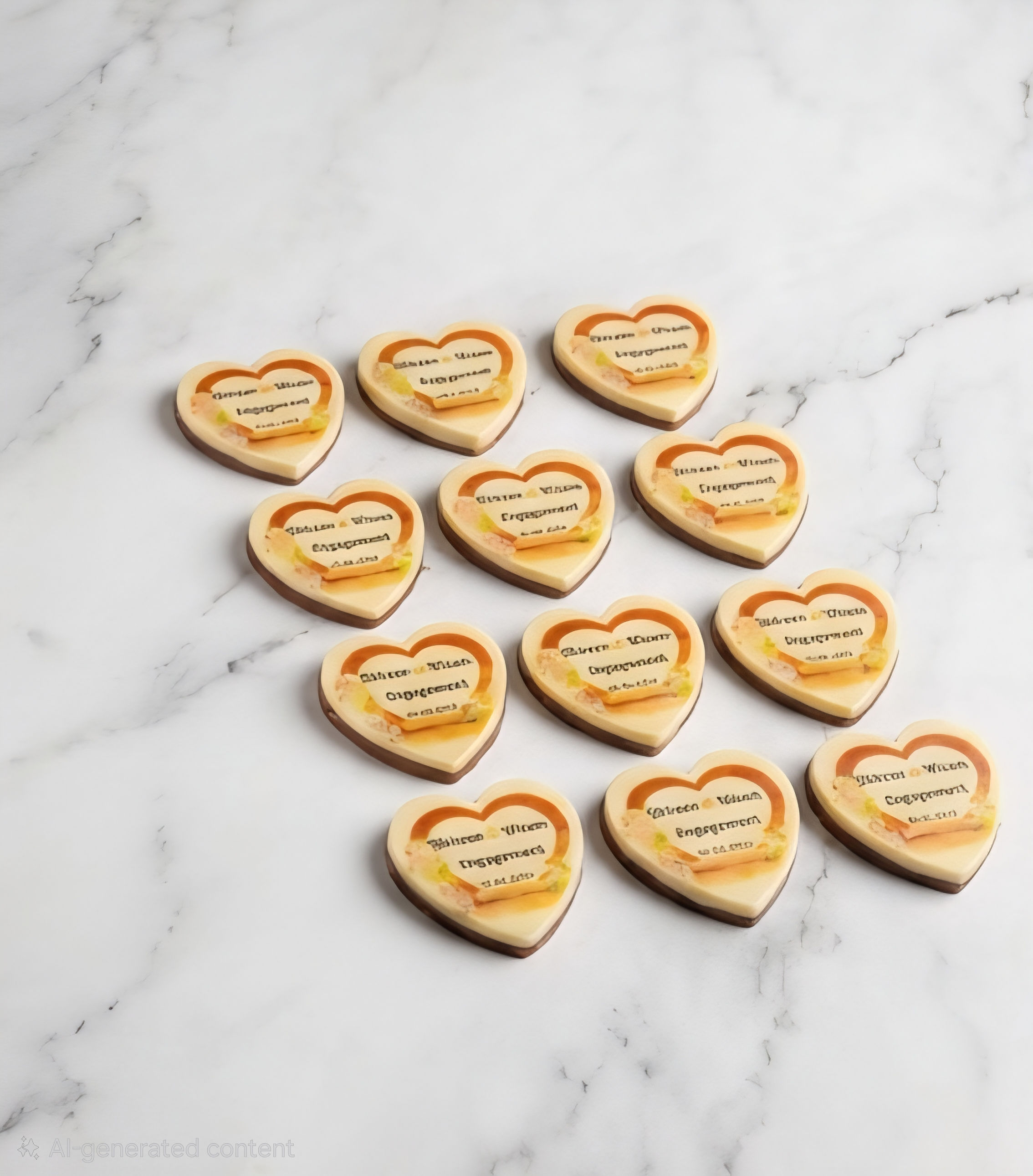 שוקולד מודפס בצורת לב