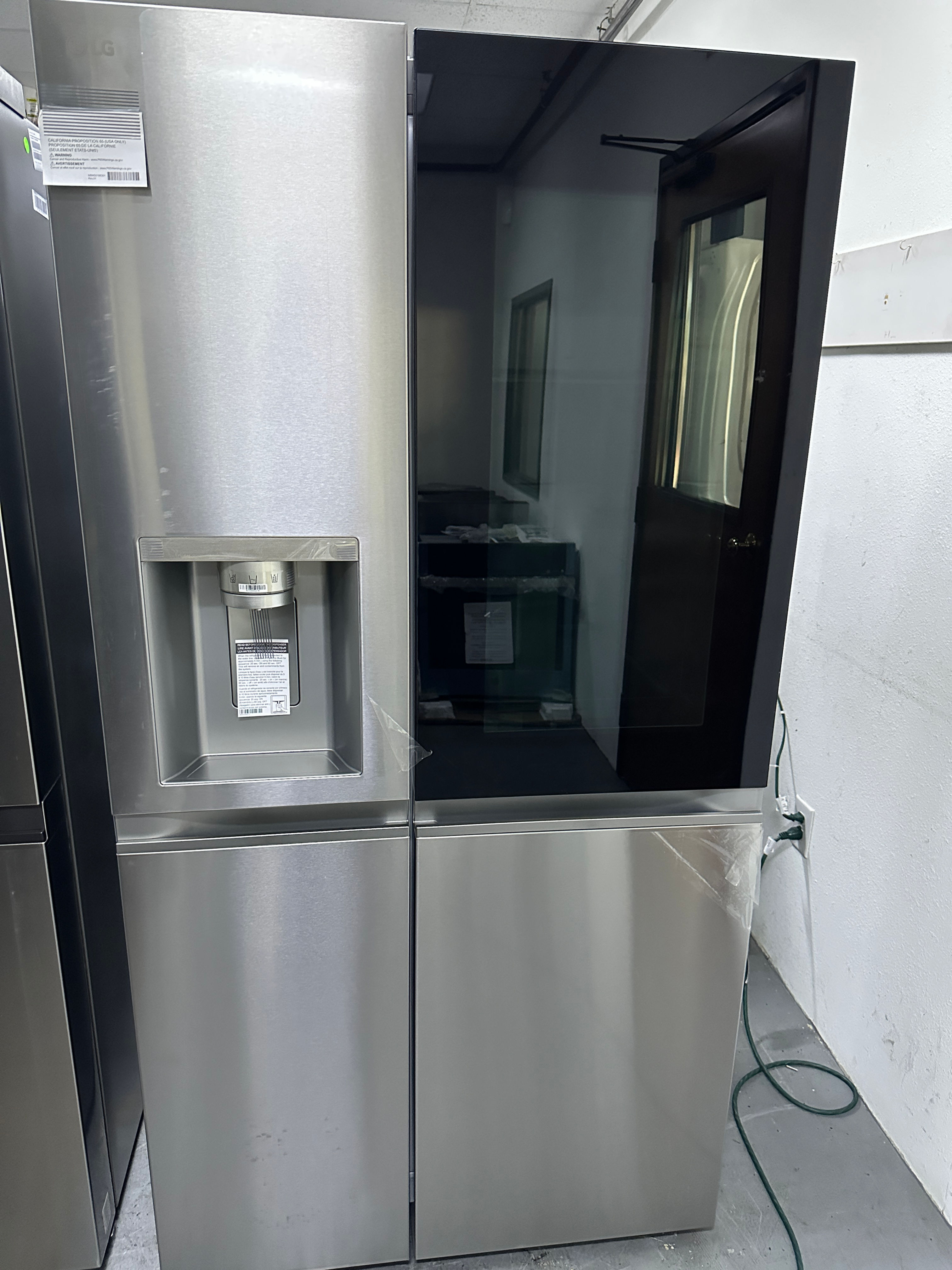 27 cu. ft. Side-By-Side Refrigerator with Instaview Glass, Craft Ice, and Recess