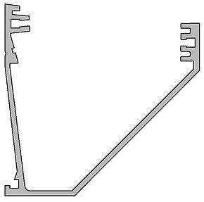 GR Greek Revival wood gutter replacement profile drawing with dimensions