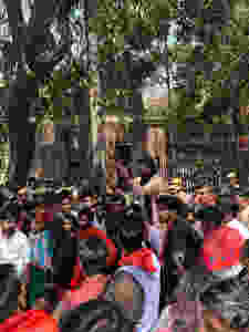 DUSU President Shakti Singh Protesting