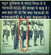 Viral Image of Nehru at RSS
