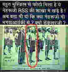 Viral Image of Nehru at RSS