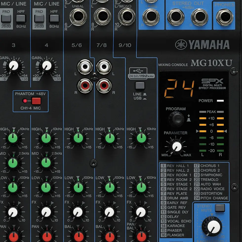 Miniatura: consola con interfaz Yamaha MG10XU