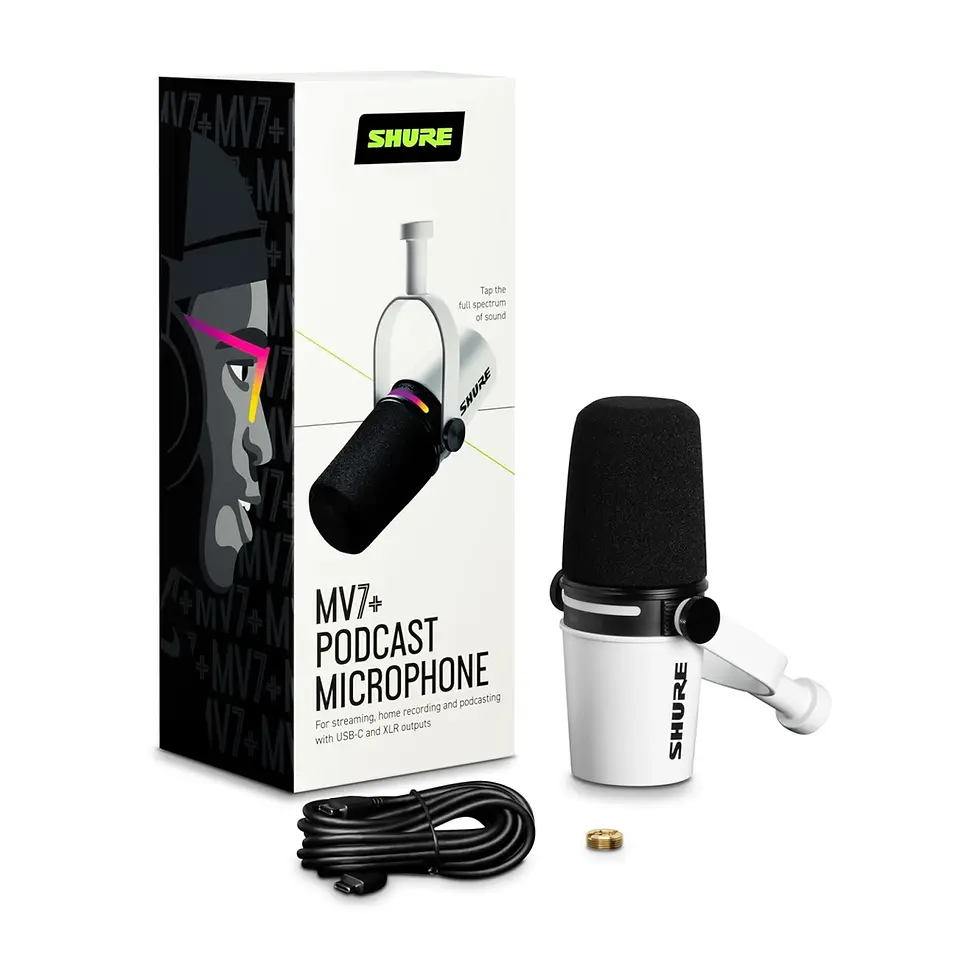 Miniatura: Shure MV7+ blanco