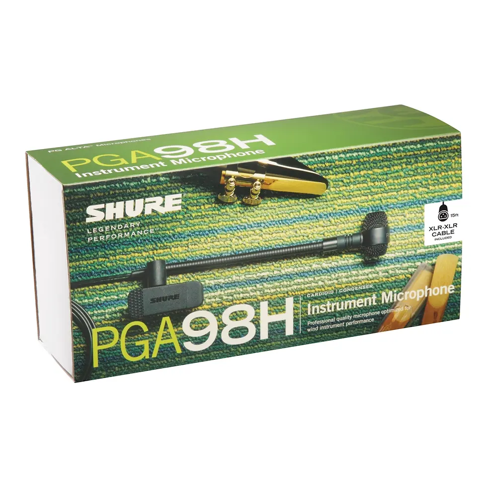 Miniatura: micrófono de clamp para saxofón Shure PGA98H-XLR