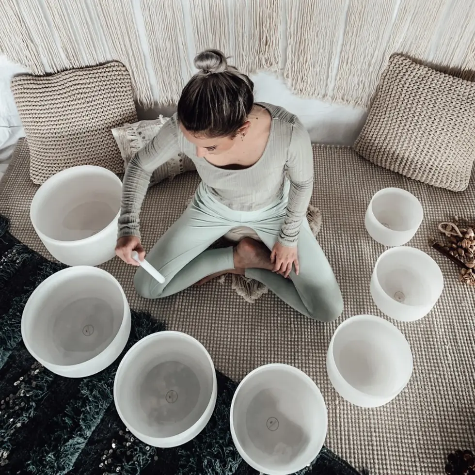 Miniatura: Meinl CSBSETCHA Set 7 Chakras Cuencos Cuarzo para meditación y yoga
