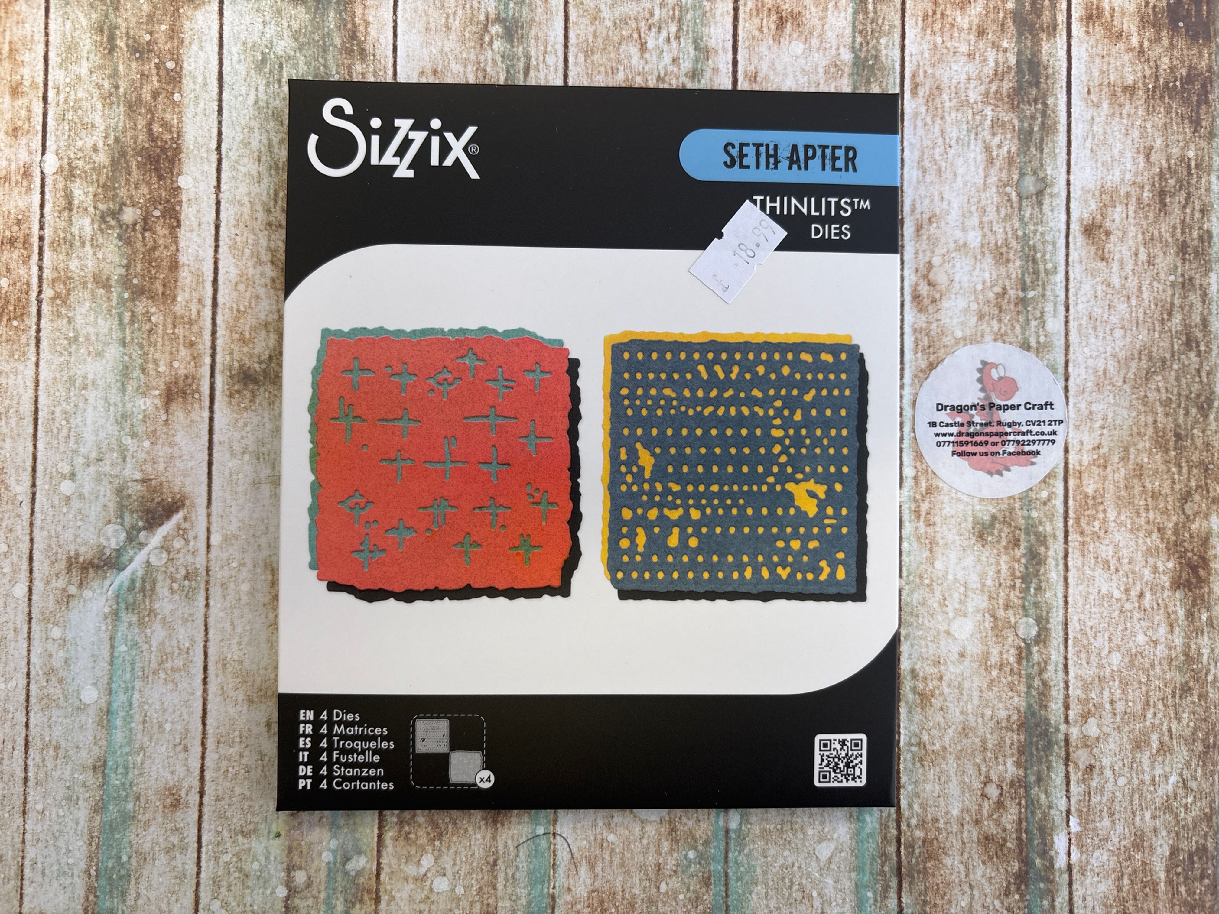SIZZIX BY SETH APTER - THINLETS  - PAPER CUTZ - 4  DIES - 667053