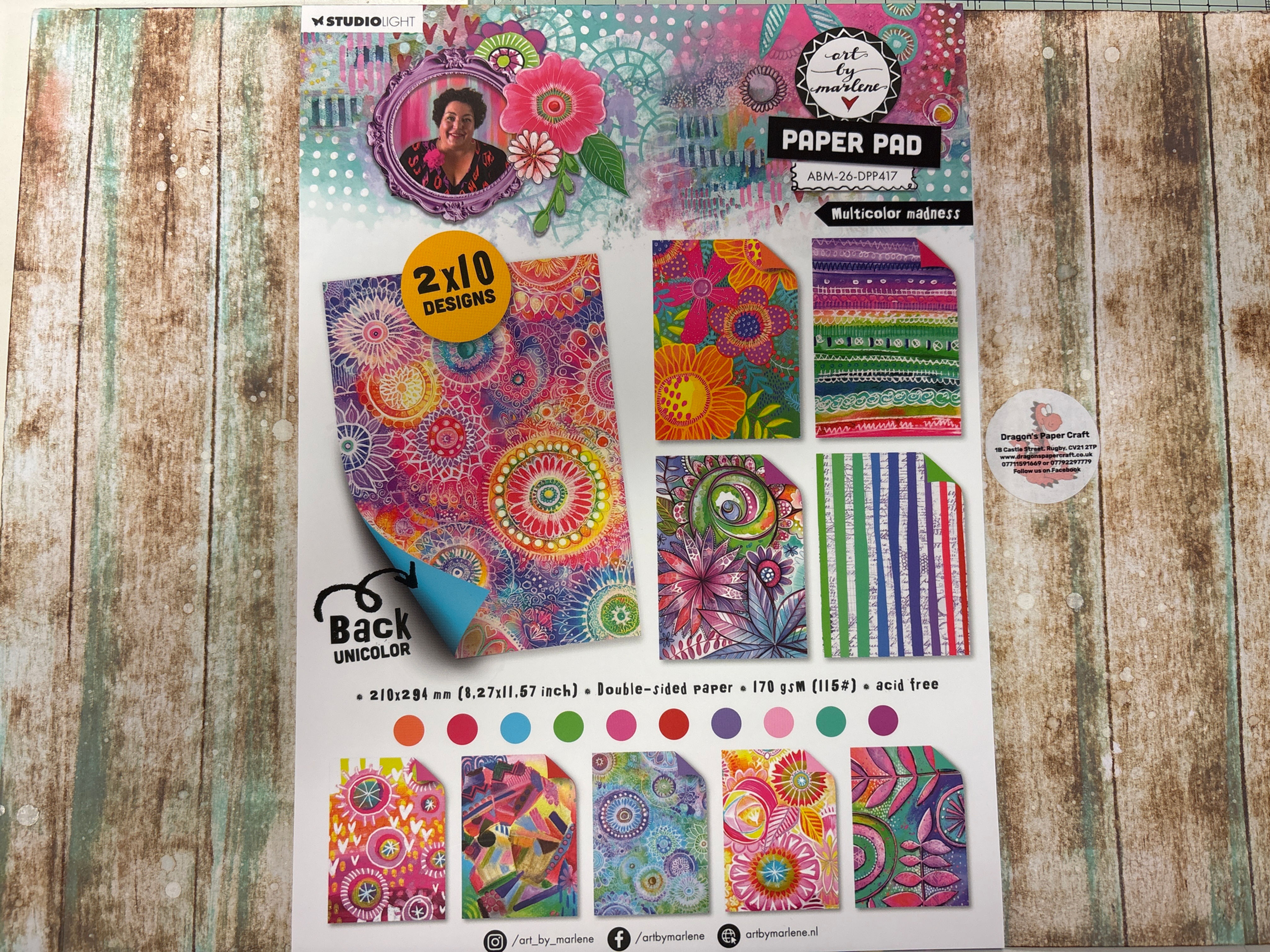 STUDIO LIGHT BY MARLENE  -  PAPER PAD - MULTICOLOUR MADNESS - A4