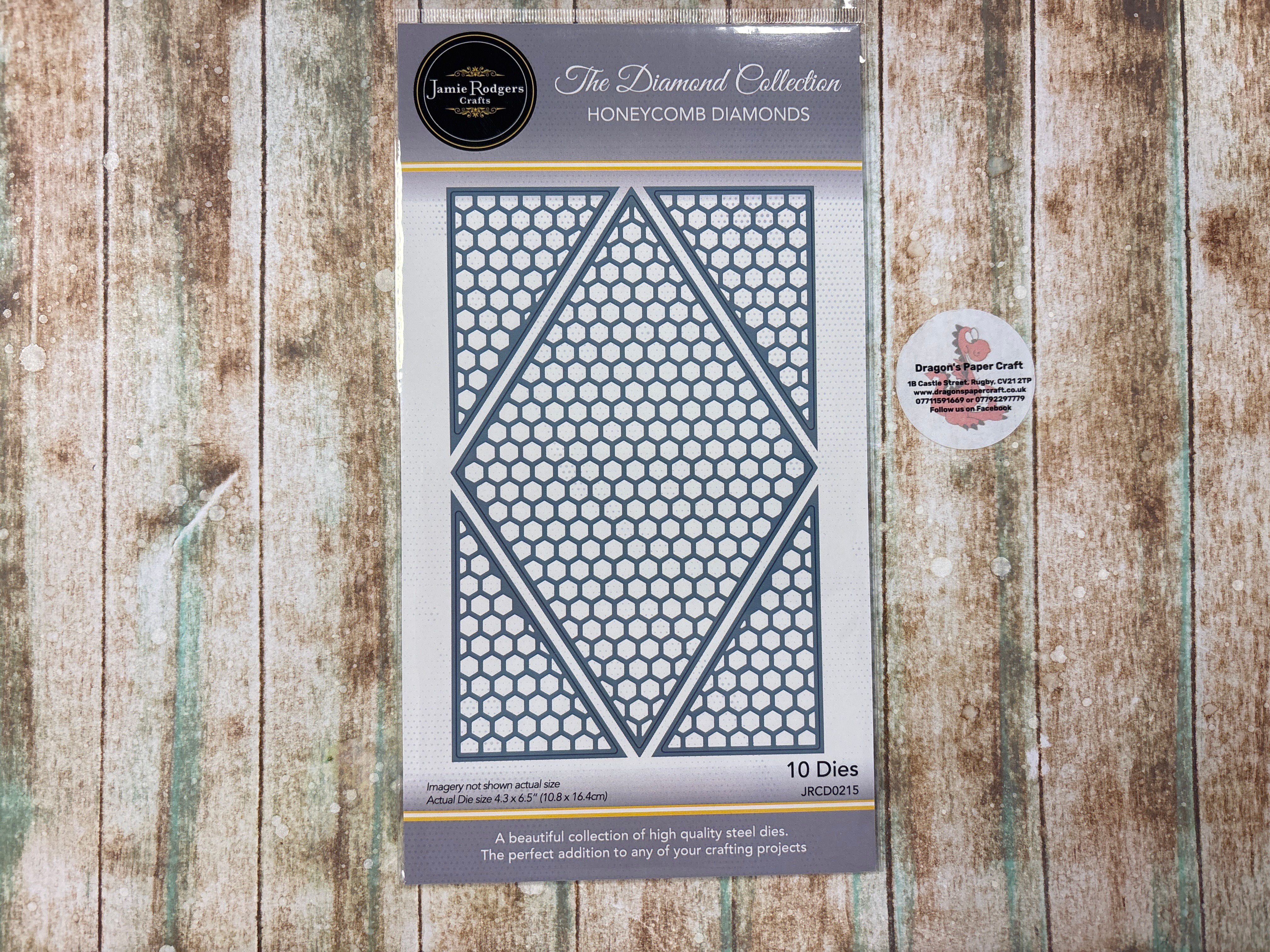JAMIE ROGERS CRAFTS - HONEYCOMB DIAMONDS - 10 DIES
