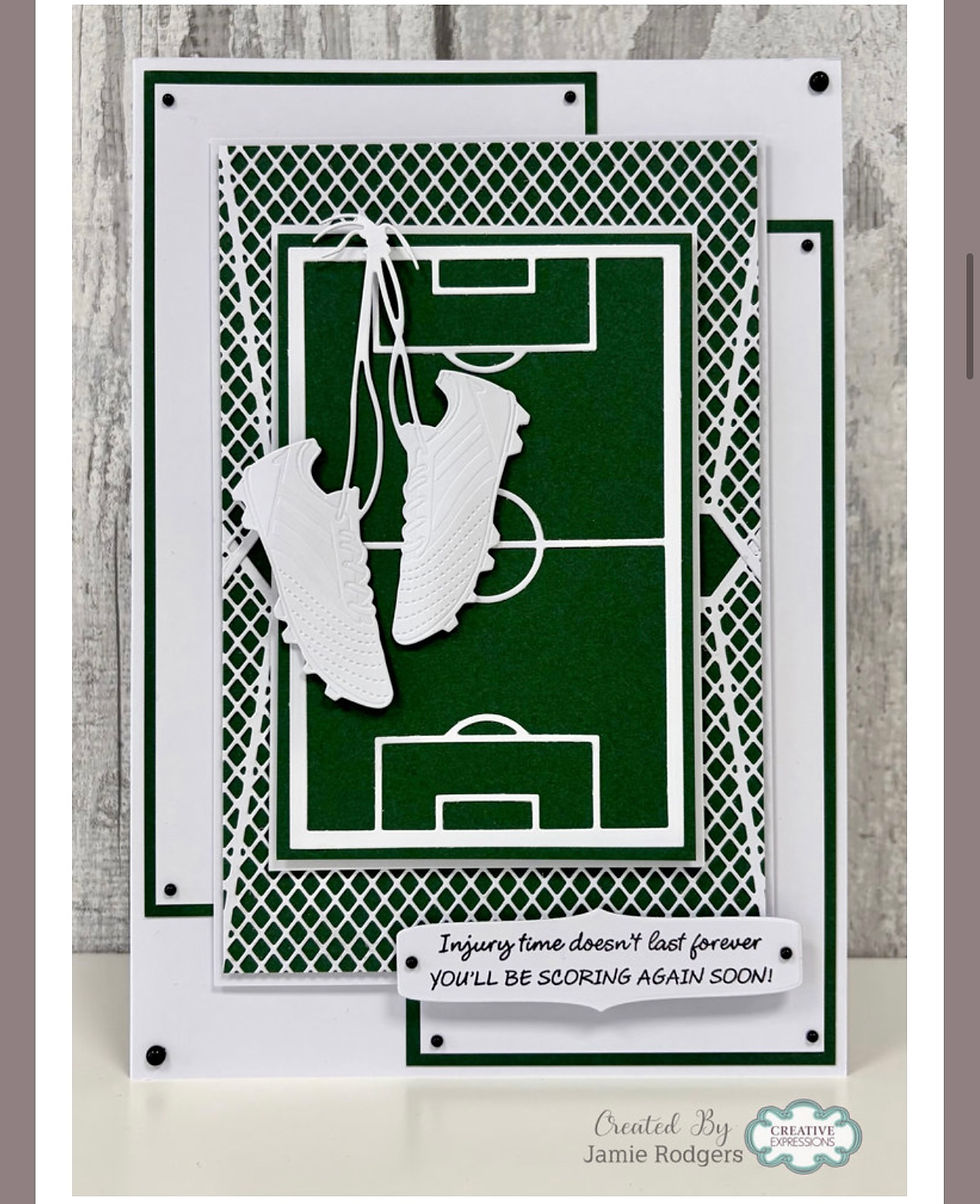 Thumbnail: JAMIE ROGERS CRAFTS - DIES - SPORTS COLLECTION  - FOOTBALL PITCH - 2 DIES