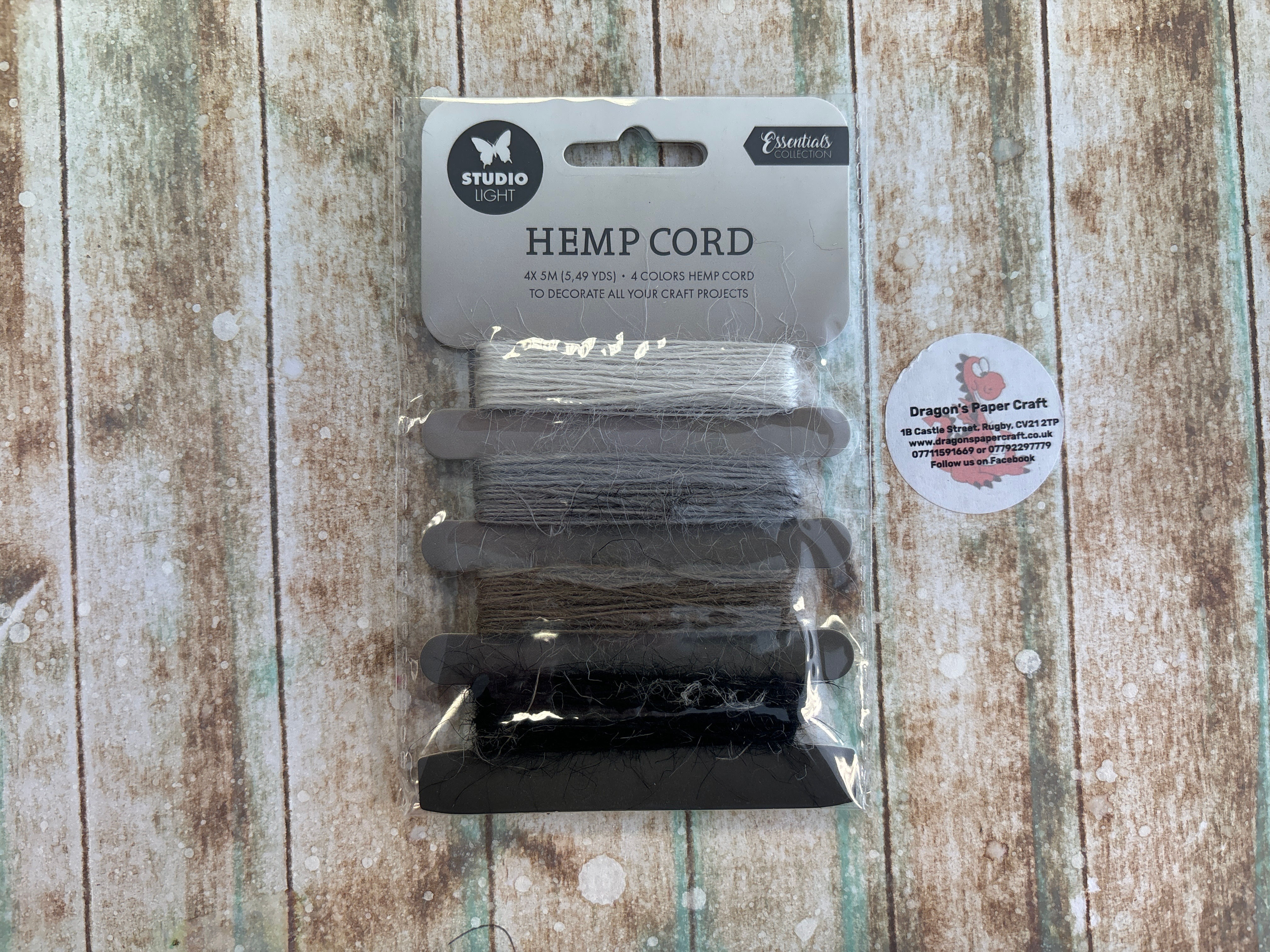 STUDIO LIGHT- EMBELLISHMENTS- HEMP CORD  - GREY